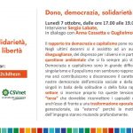 “Dono, democrazia e Terzo settore. Lunedì 7 ottobre il terzo webinar sul dono