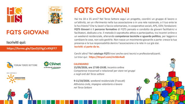 FQTS Giovani 2026: il percorso formativo per i giovani del Terzo settore