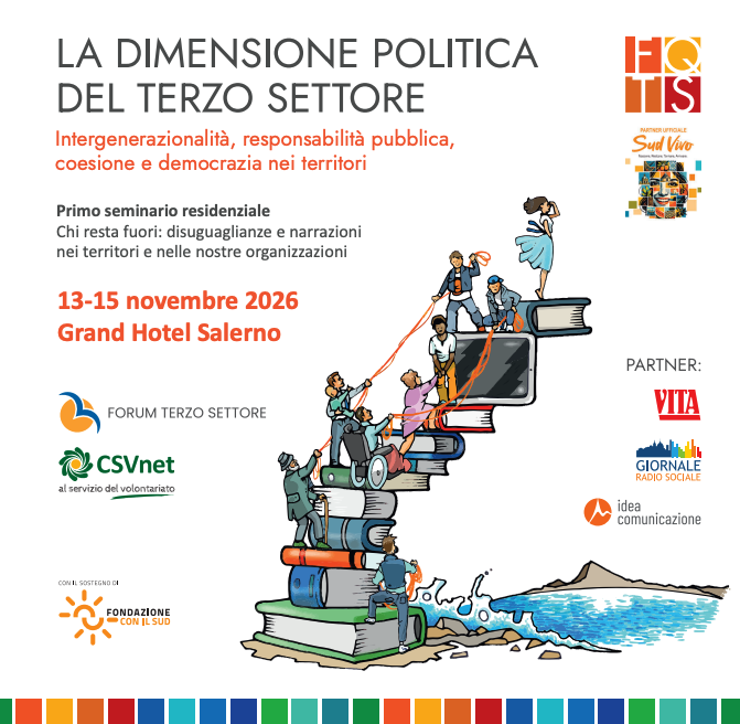 La dimensione politica del Terzo settore: a Salerno tre giorni di formazione su disuguaglianze e narrazioni nei territori